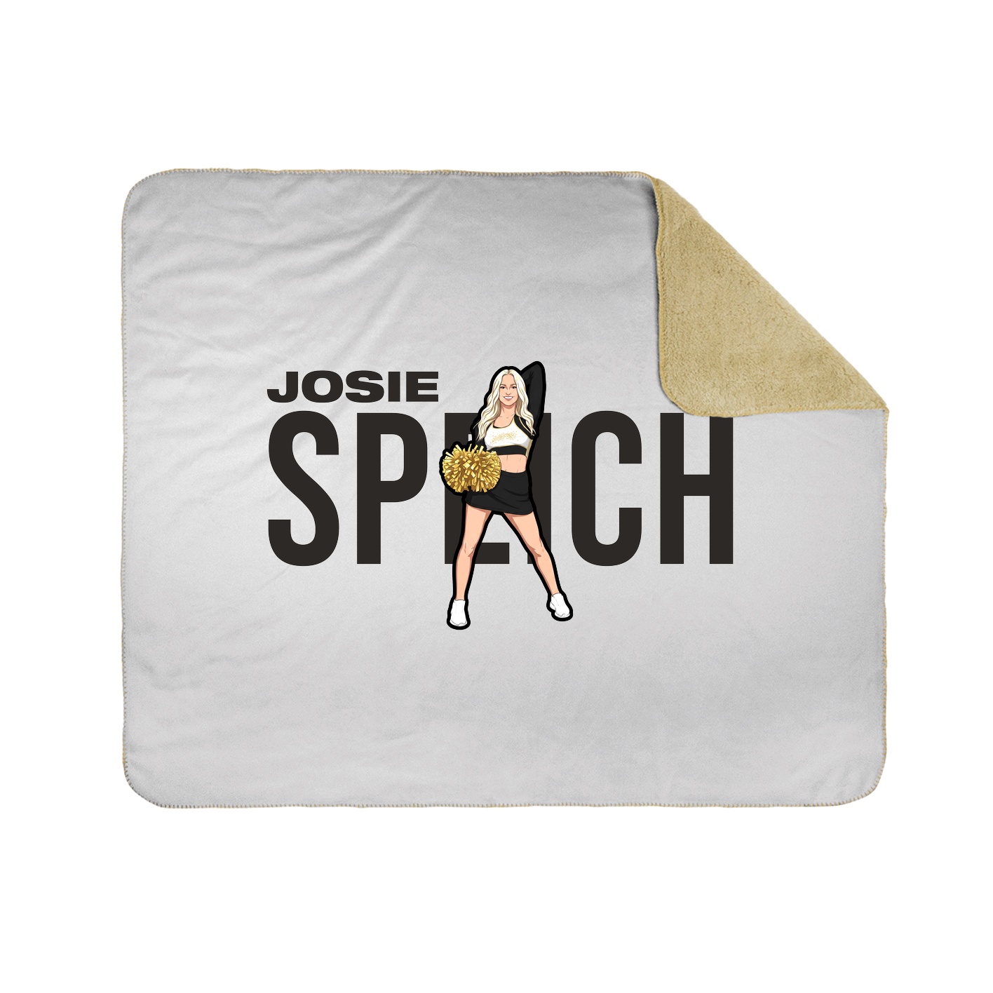 Throw Blanket — Player Name in White
