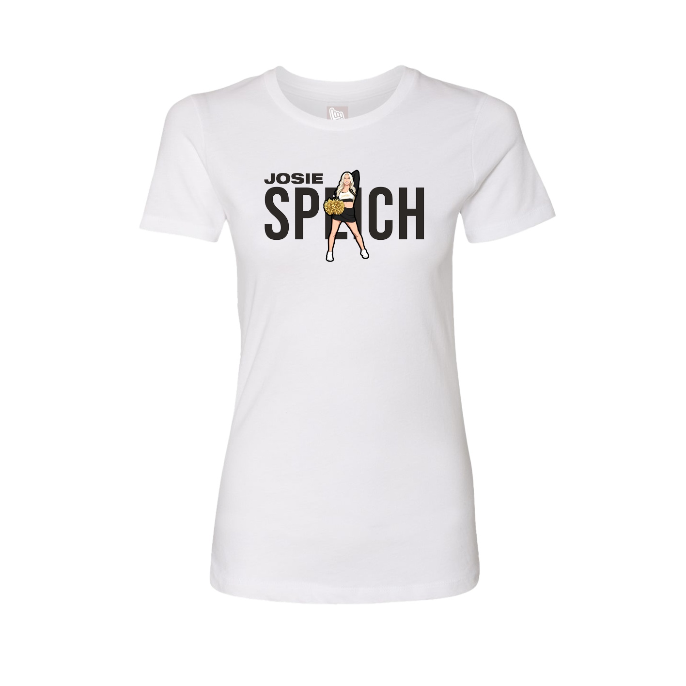 Fitted Women's Tee — Player Name in White