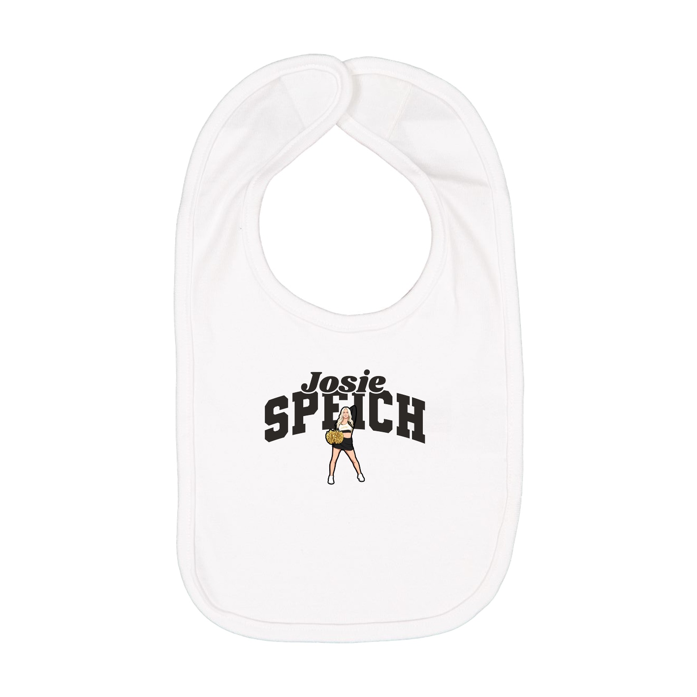 Infant Bib — Signature Arch in White