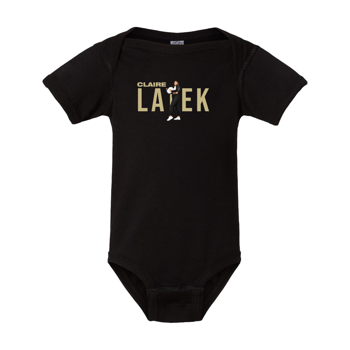 Baby Onesie — Player Name in Black