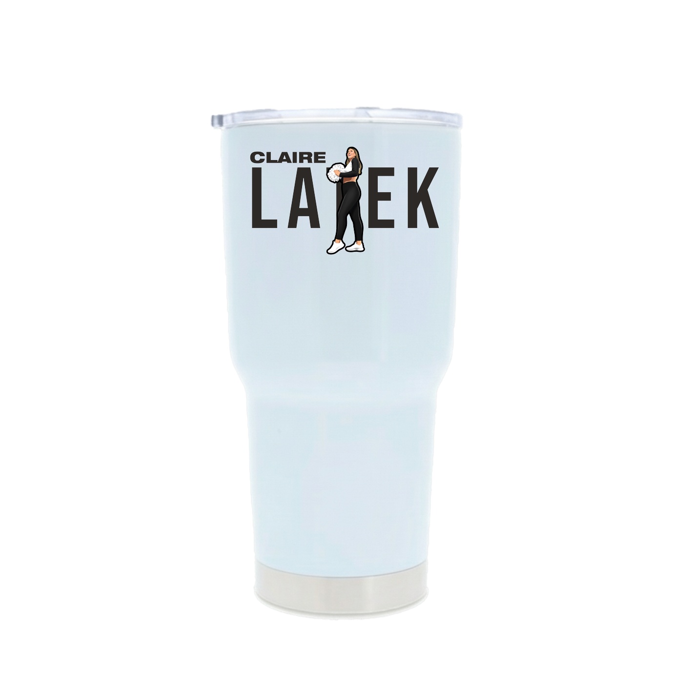 30oz Stainless Steel Tumbler — Player Name in White