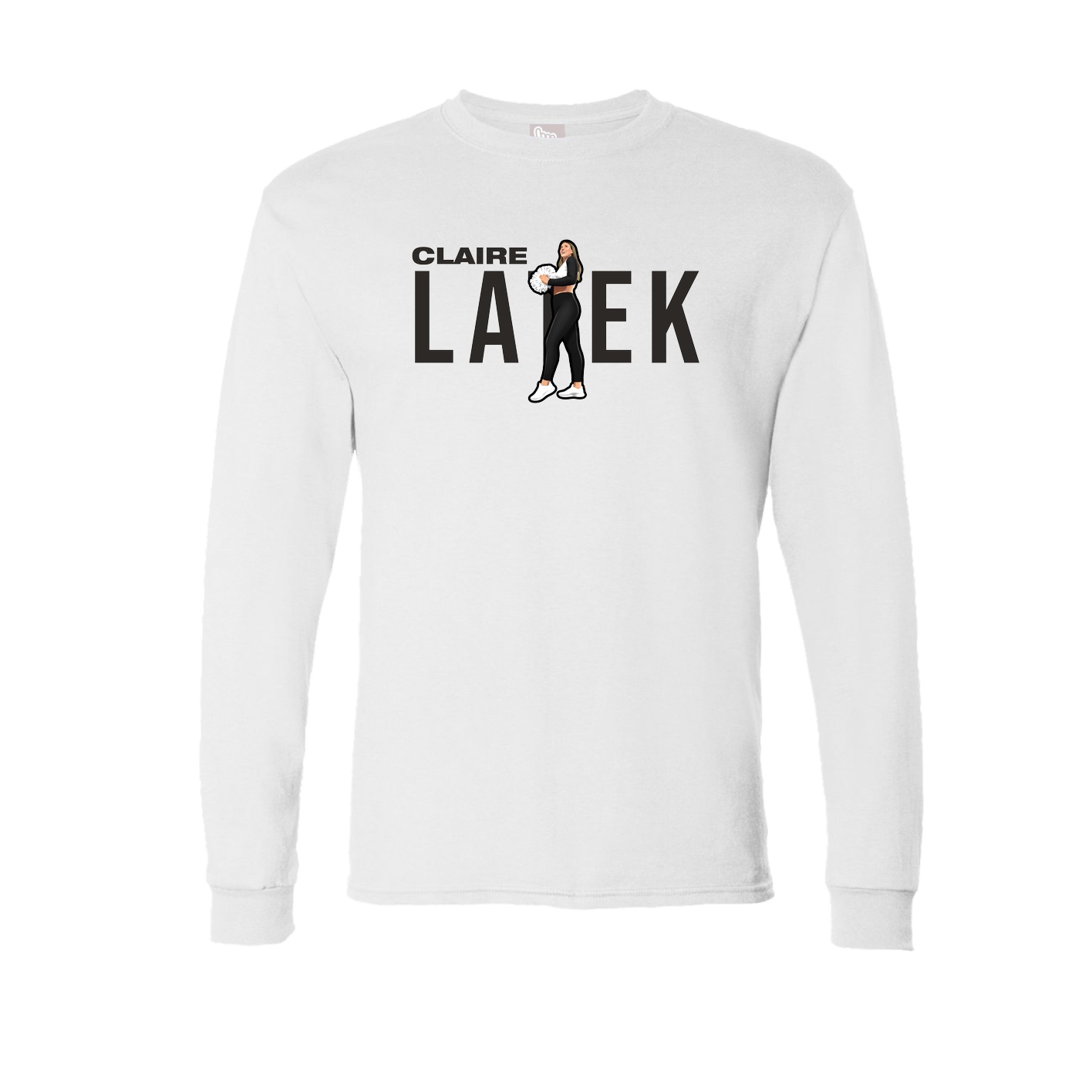 Long Sleeve Tee — Player Name in White