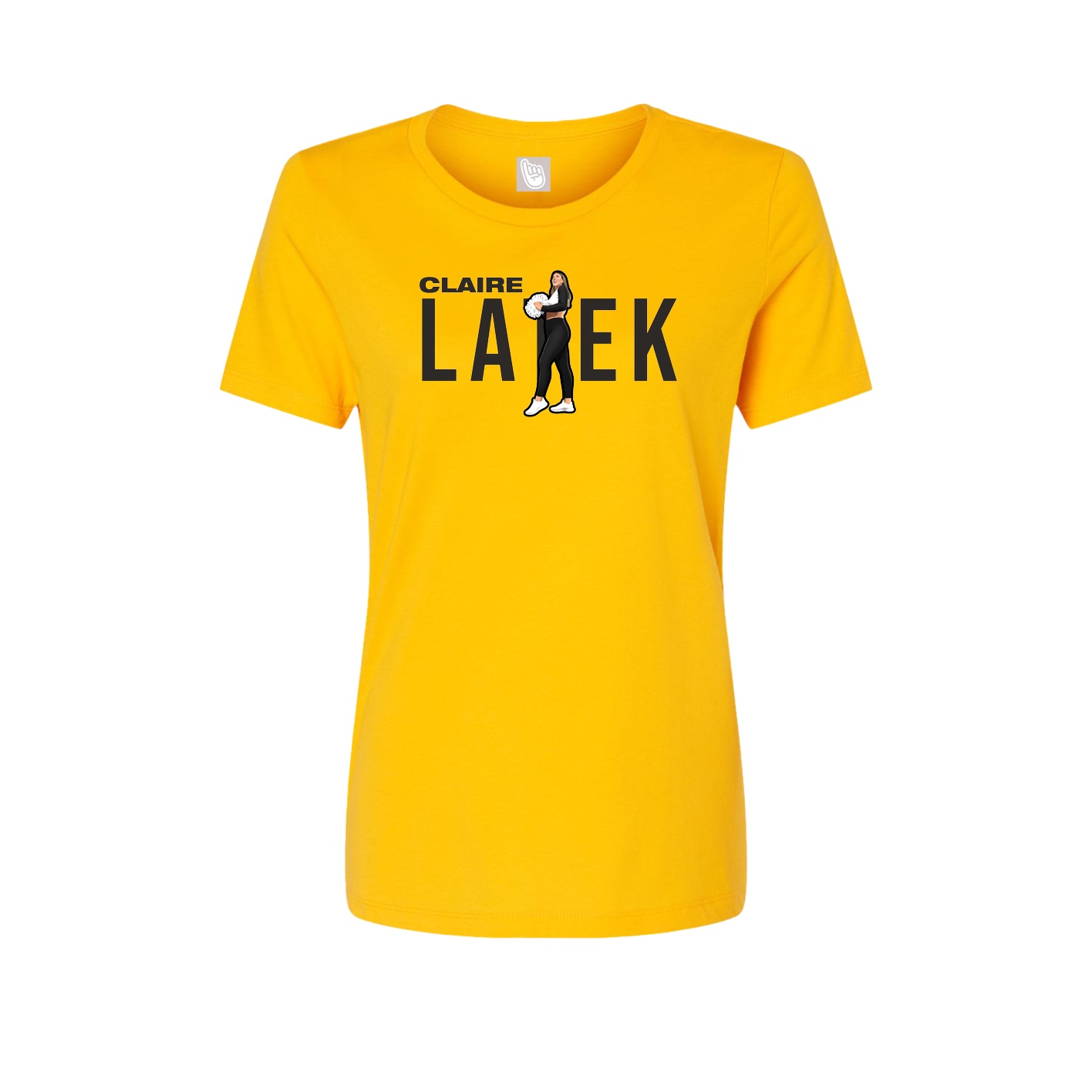 Fitted Women's Tee — Player Name in Gold