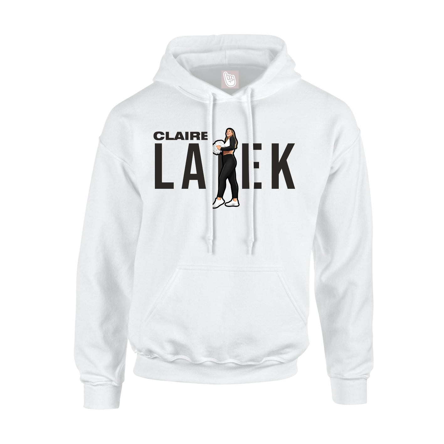 Youth Hoodie — Player Name in White