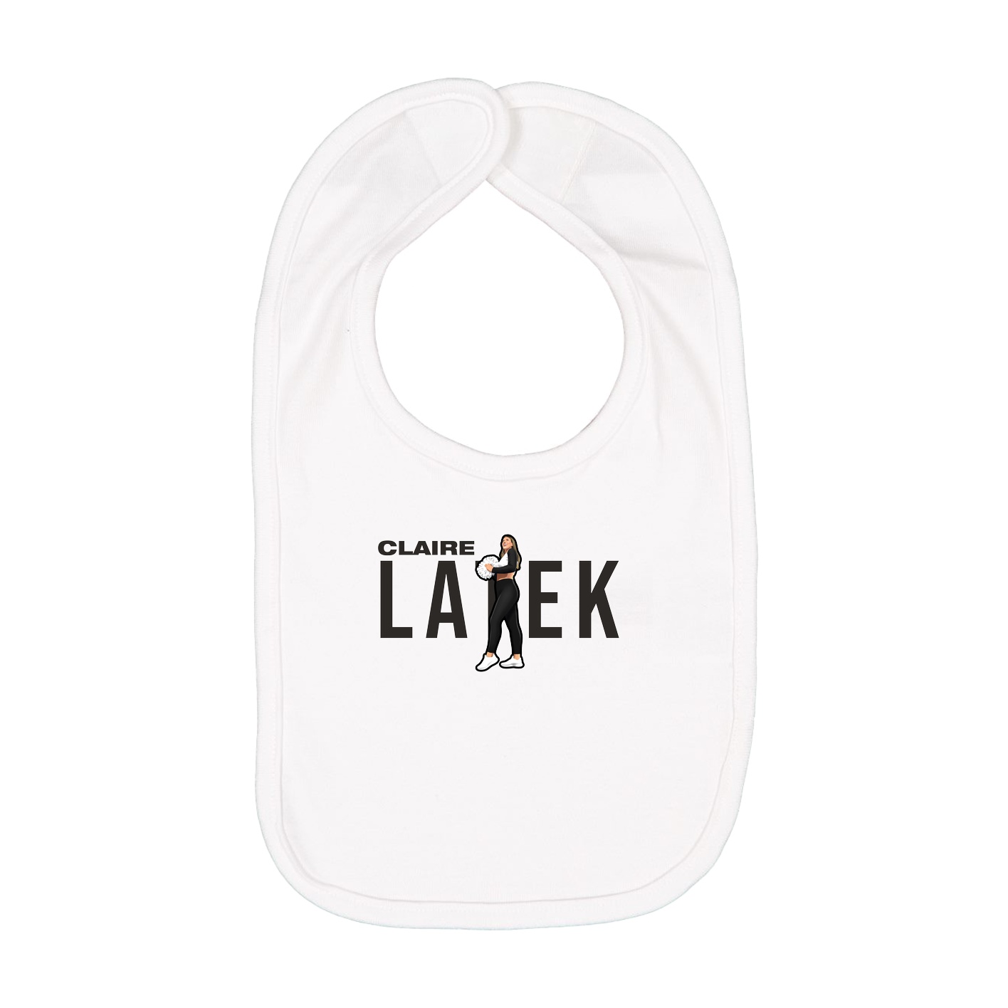 Infant Bib — Player Name in White