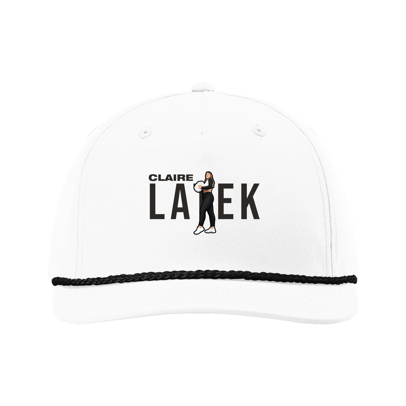 Five-Panel Classic Rope Cap — Player Name in White