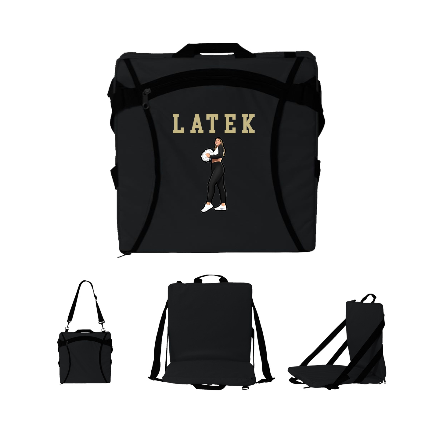 Folding Stadium Seat — Shirsey in Black