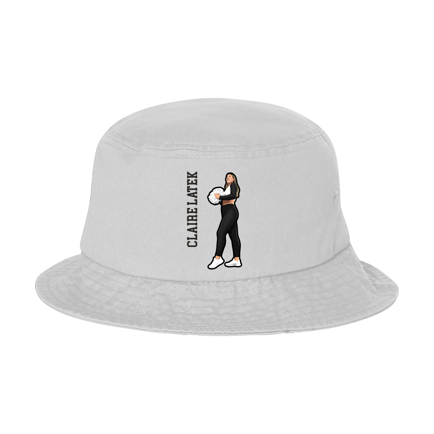 Bucket Cap — Name Vertical in White