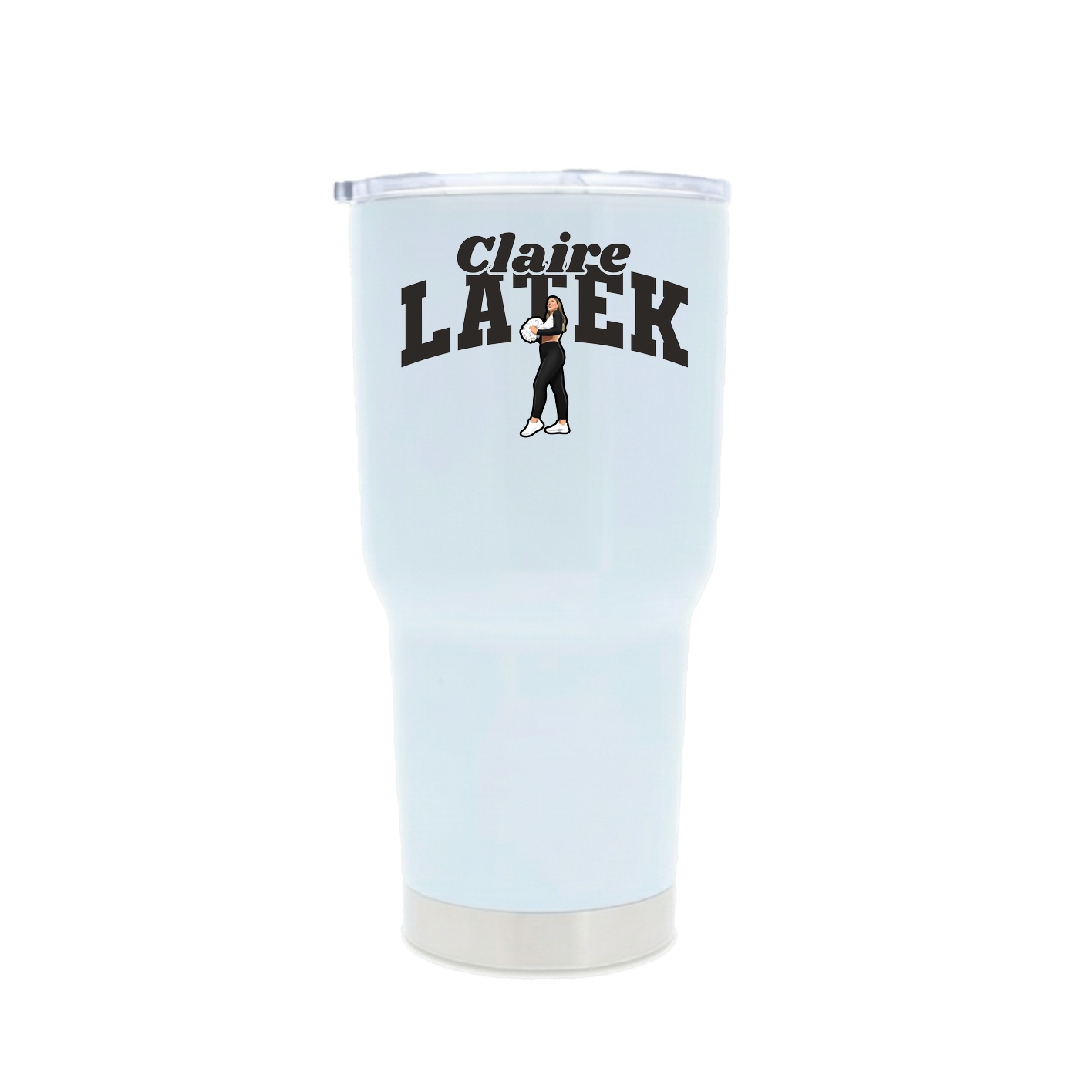 30oz Stainless Steel Tumbler — Signature Arch in White