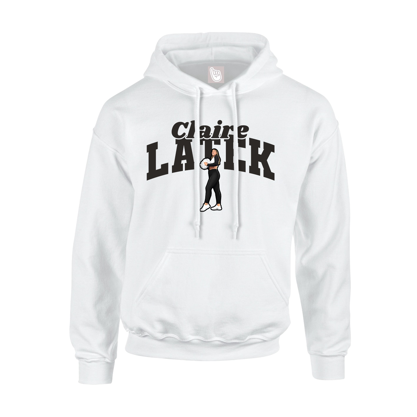 Hoodie — Signature Arch in White