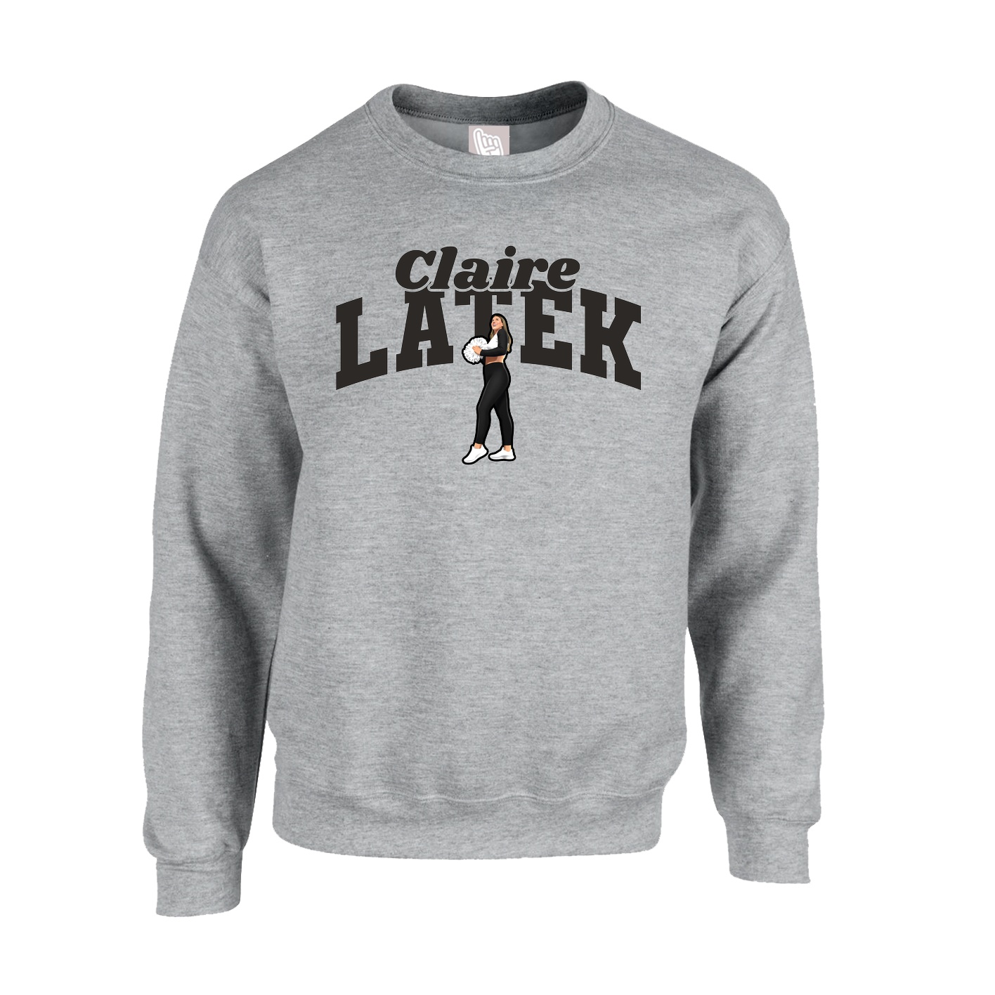 Fleece Crew — Signature Arch in Grey