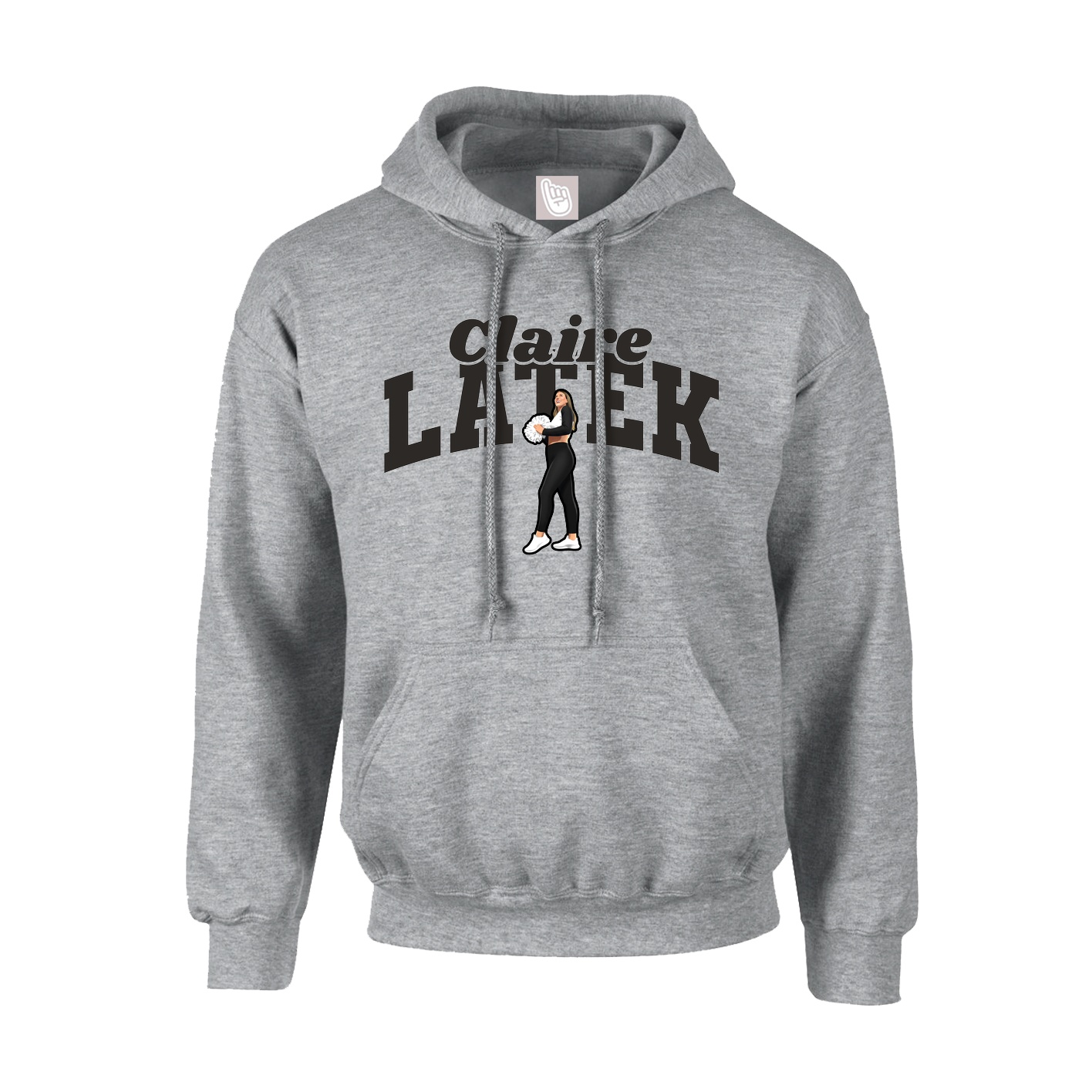Youth Hoodie — Signature Arch in Grey