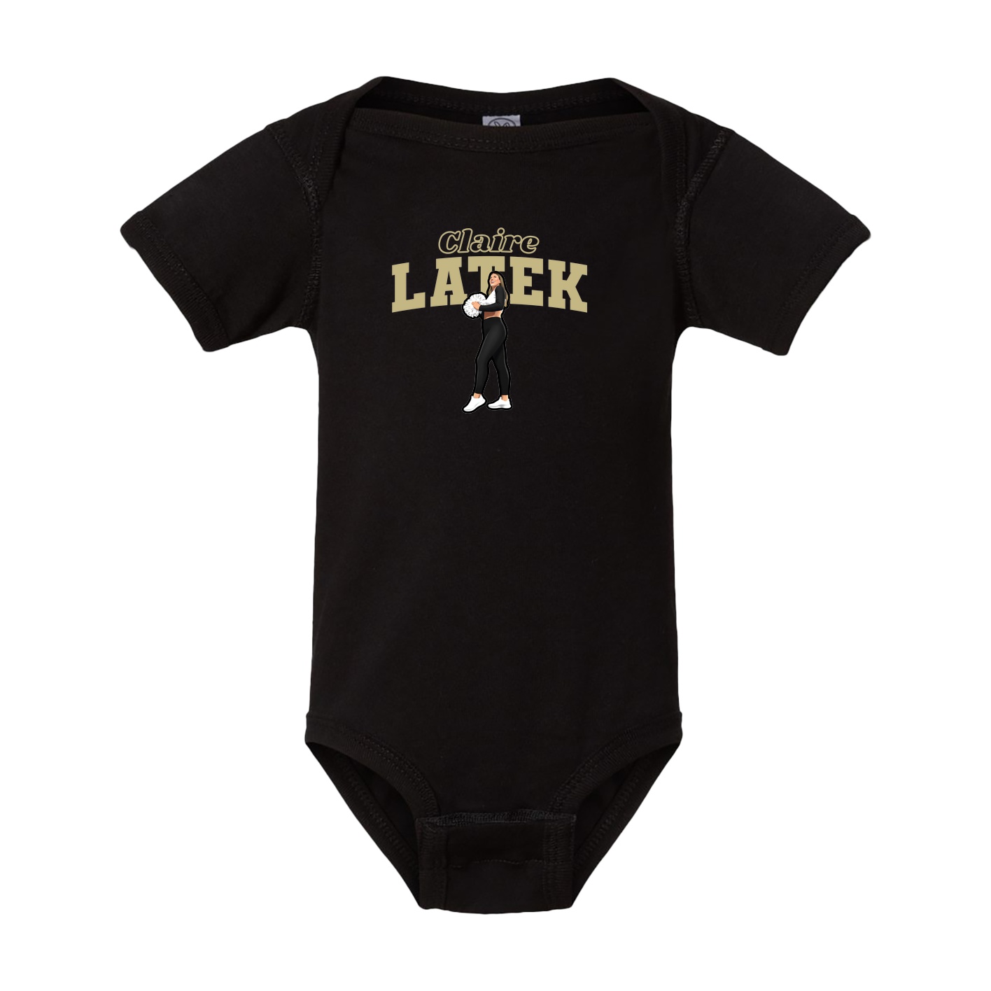 Baby Onesie — Name Arch in Black