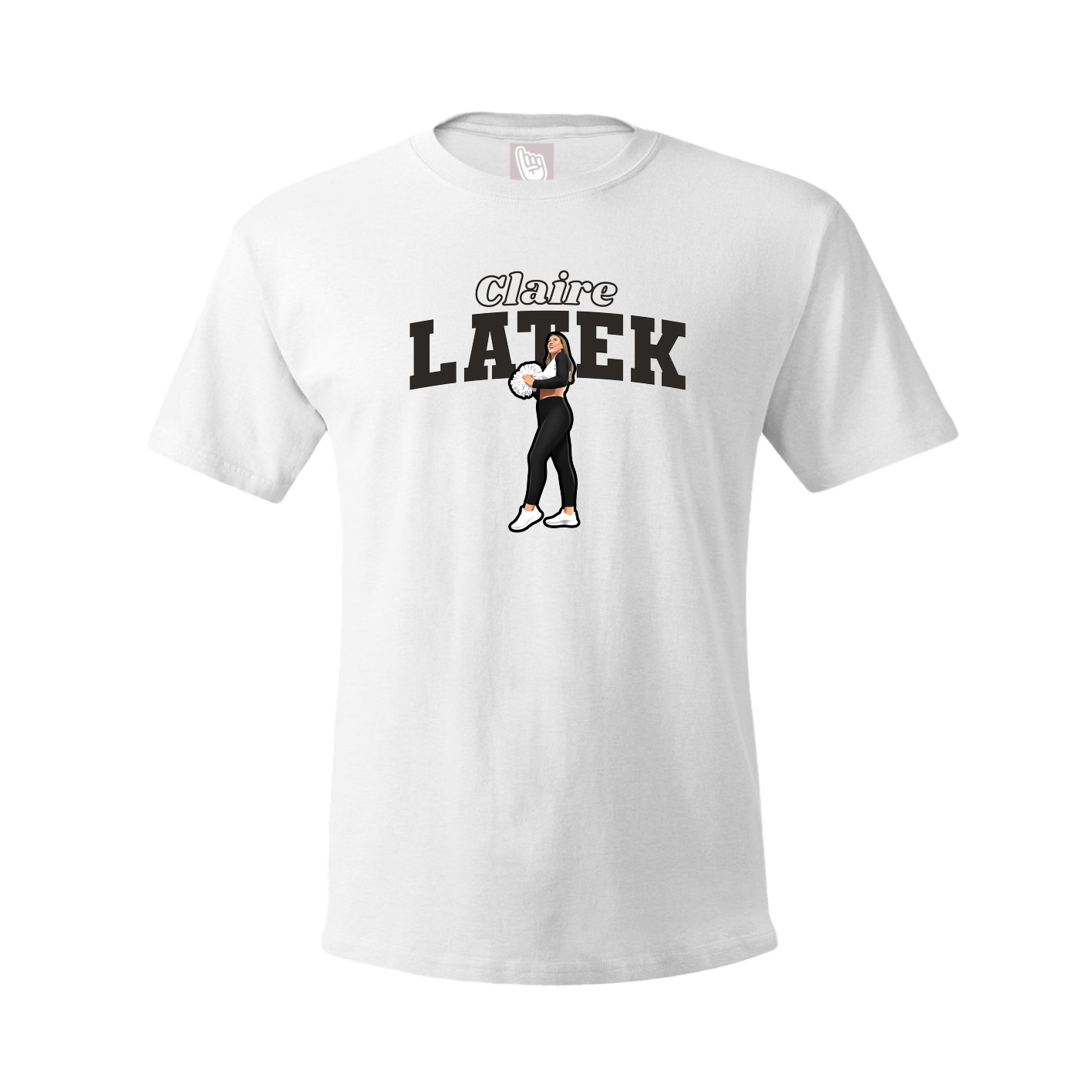 Youth Tee — Name Arch in White