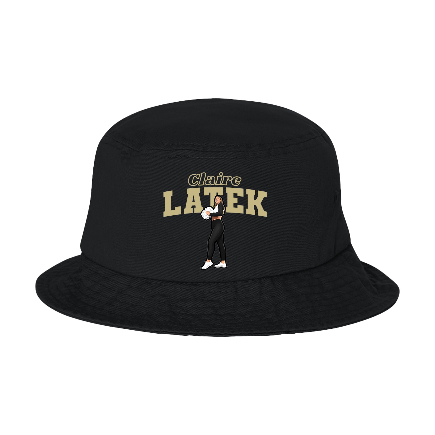 Bucket Cap — Name Arch in Black