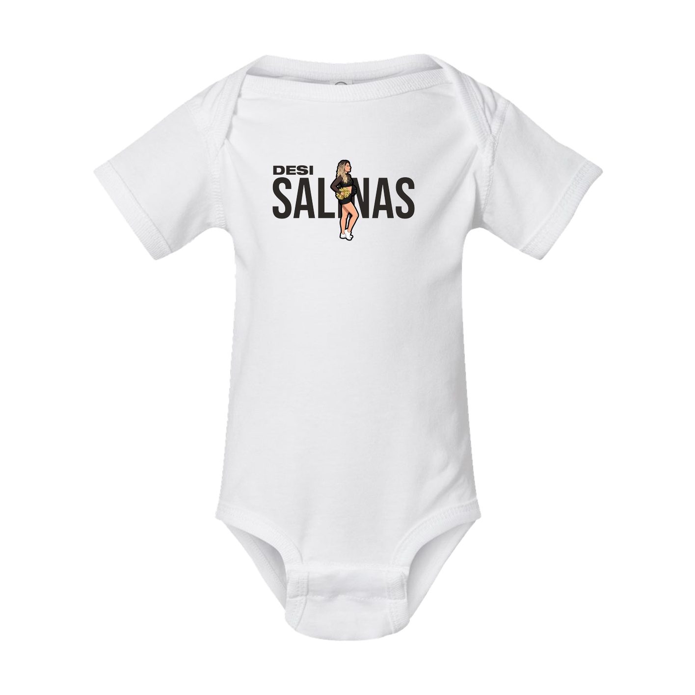 Baby Onesie — Player Name in White