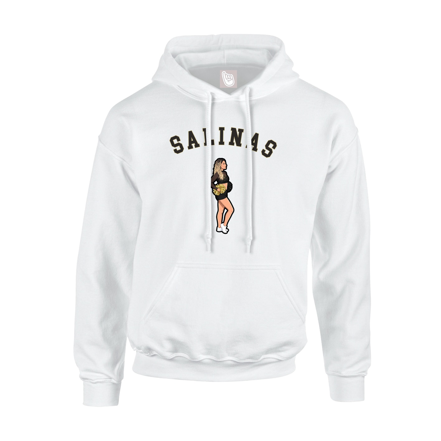 Youth Hoodie — Shirsey Arch in White