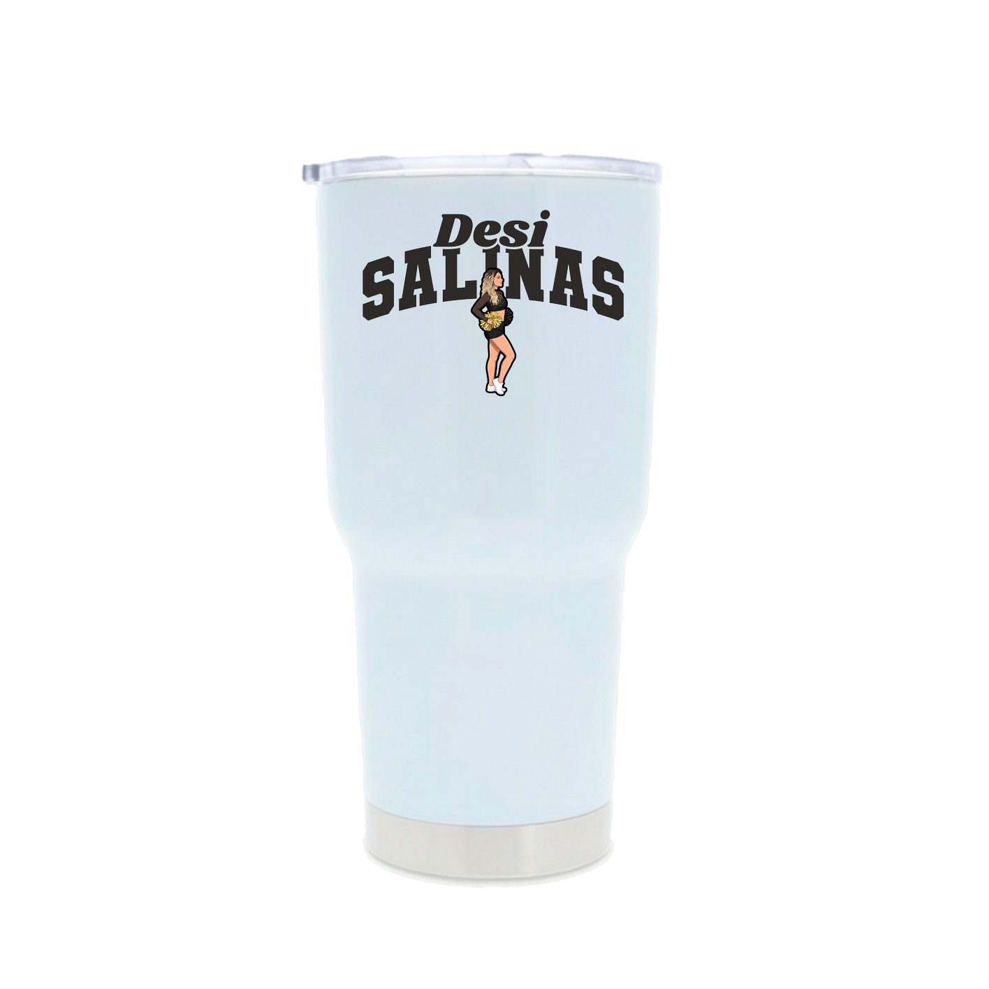 30oz Stainless Steel Tumbler — Signature Arch in White