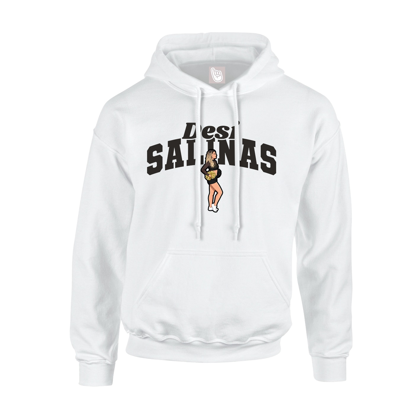 Hoodie — Signature Arch in White