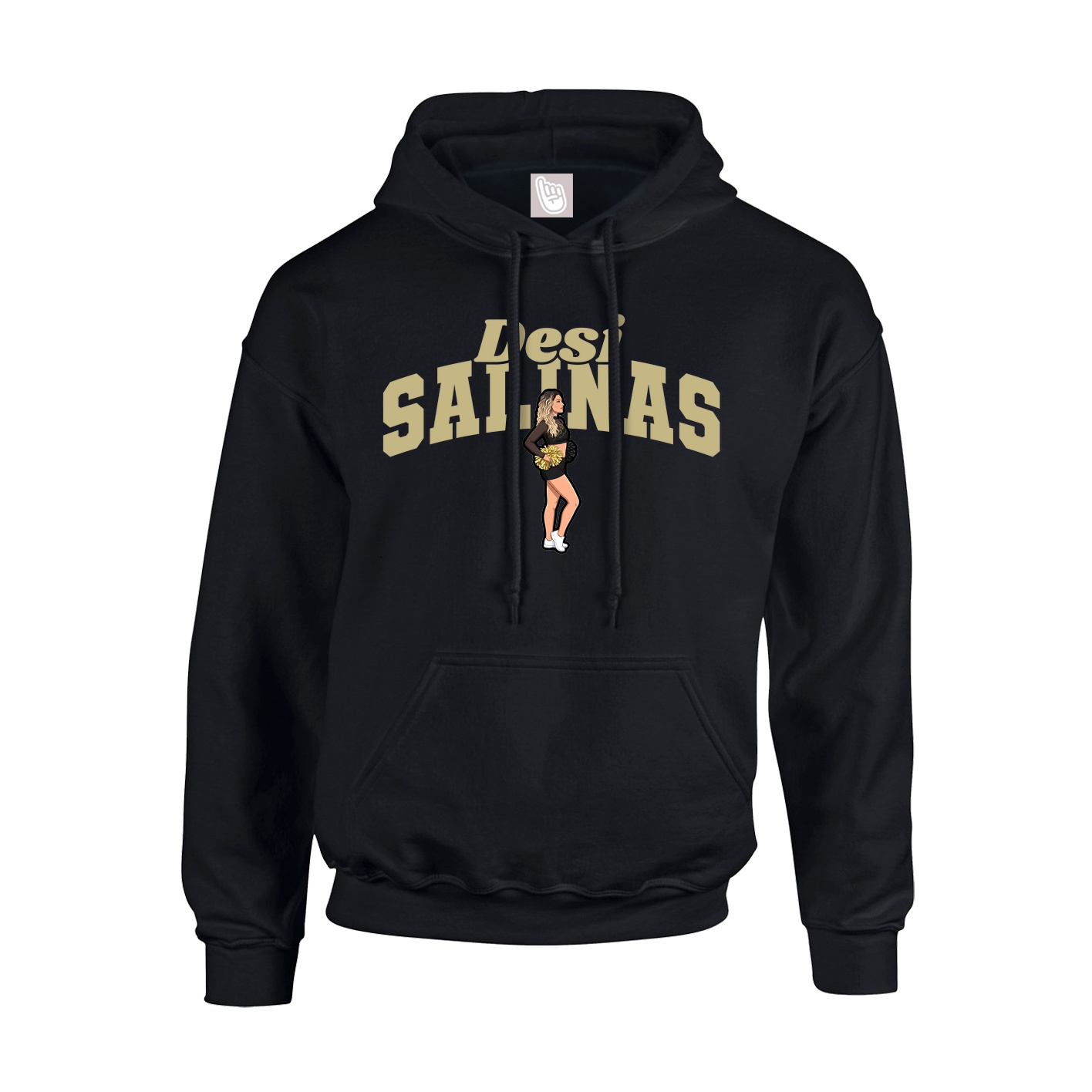 Youth Hoodie — Signature Arch in Black