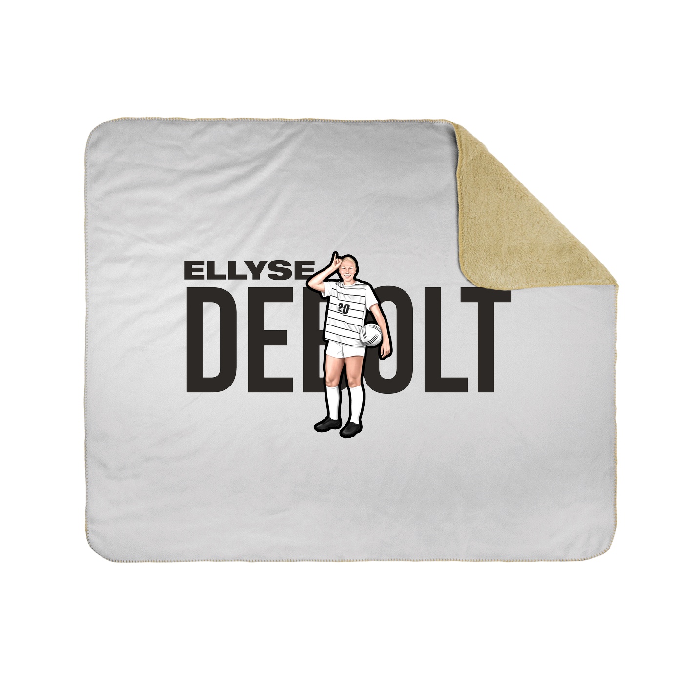 Throw Blanket — Player Name in White