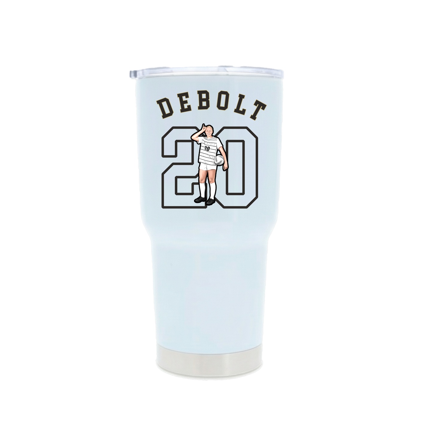 30oz Stainless Steel Tumbler — Shirsey Arch in White
