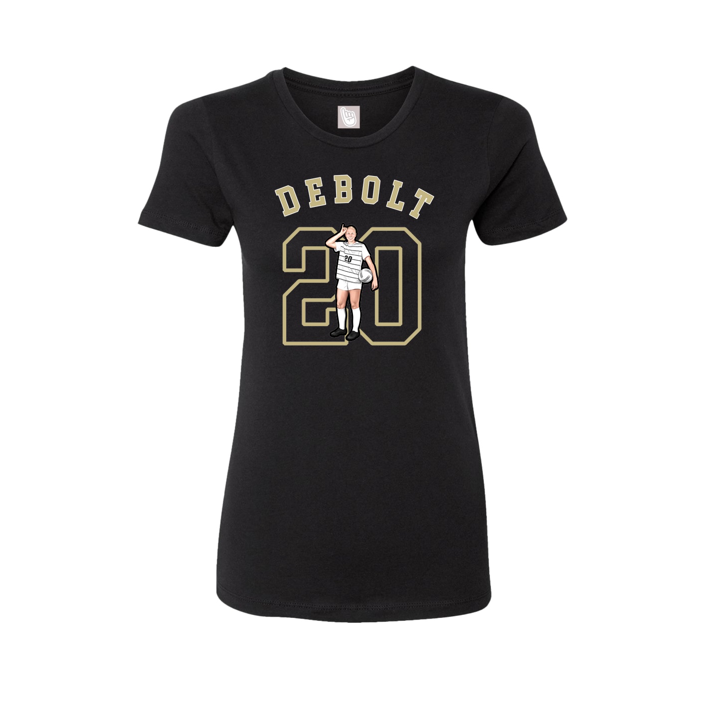 Fitted Women's Tee — Shirsey Arch in Black