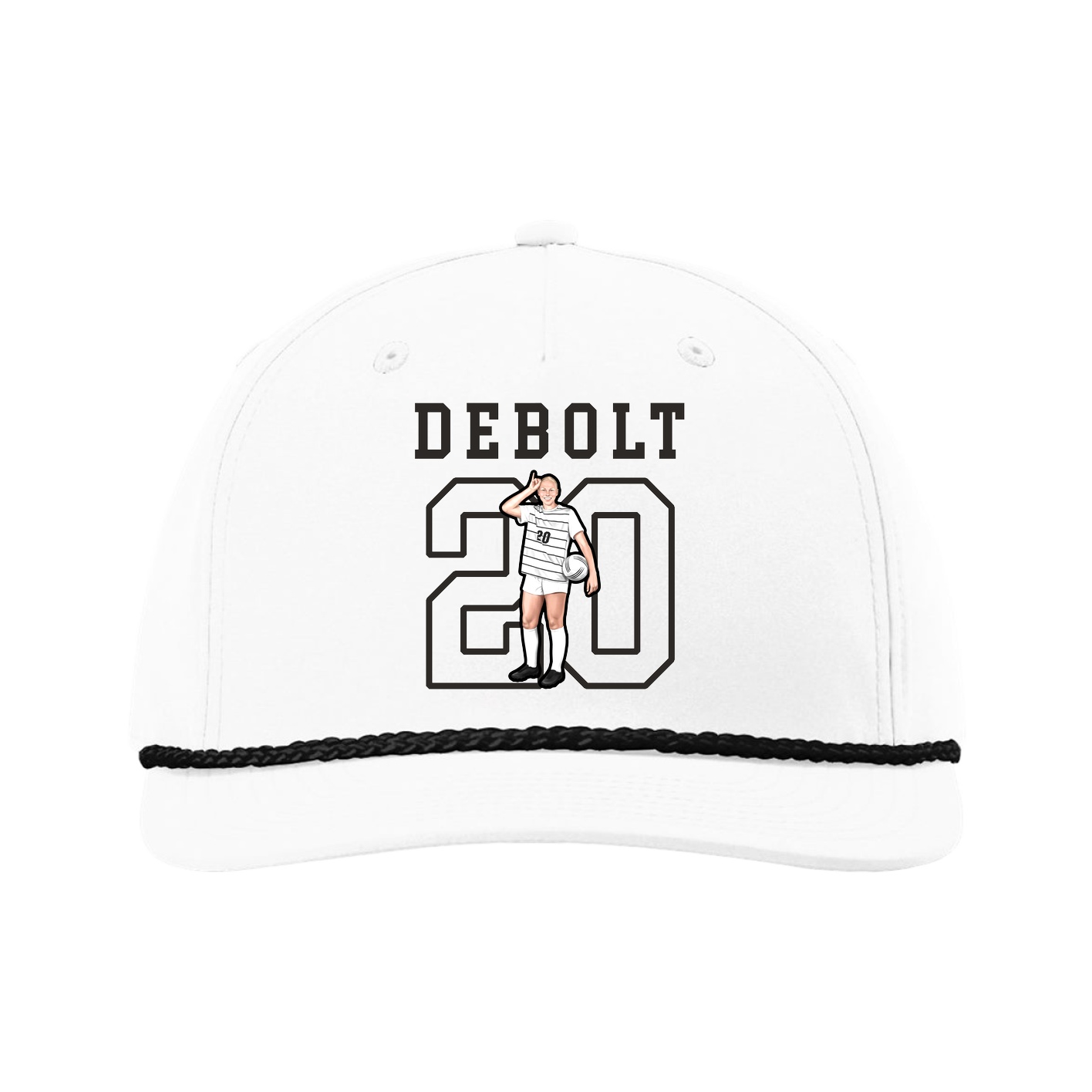 Five-Panel Classic Rope Cap — Shirsey in White
