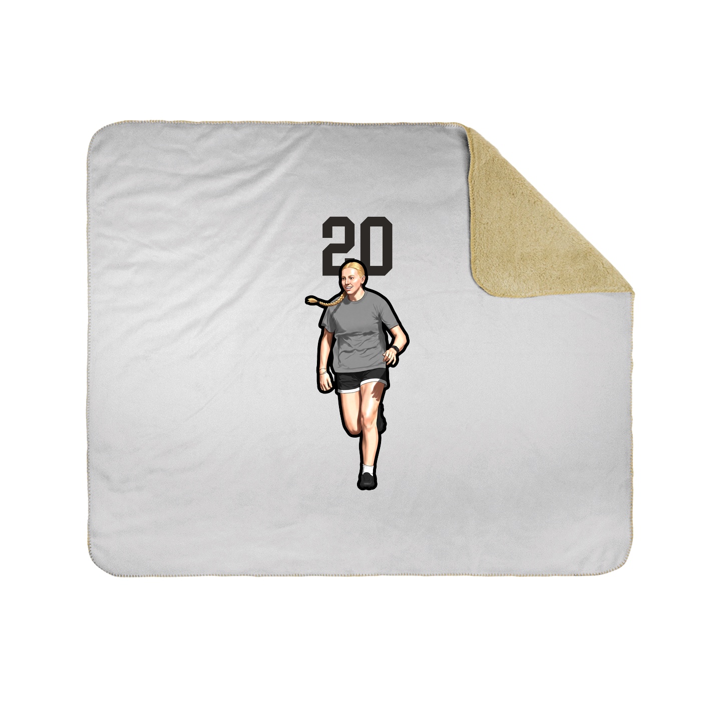 Throw Blanket — Number Top in White