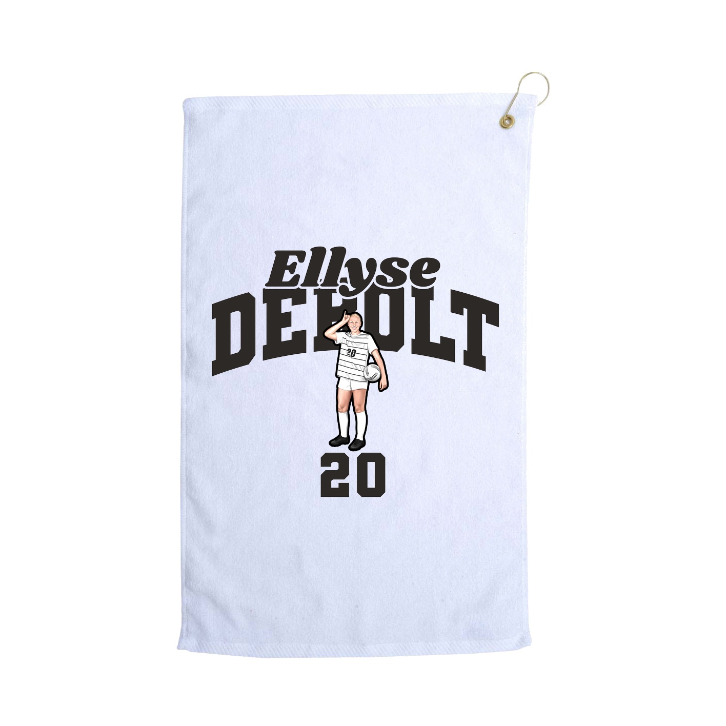 Golf Towel — Signature Arch in White