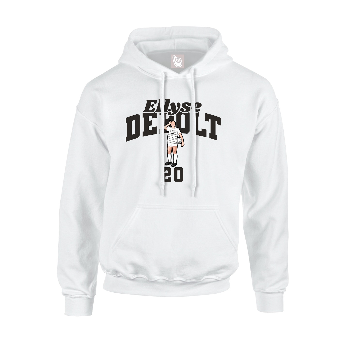 Youth Hoodie — Signature Arch in White