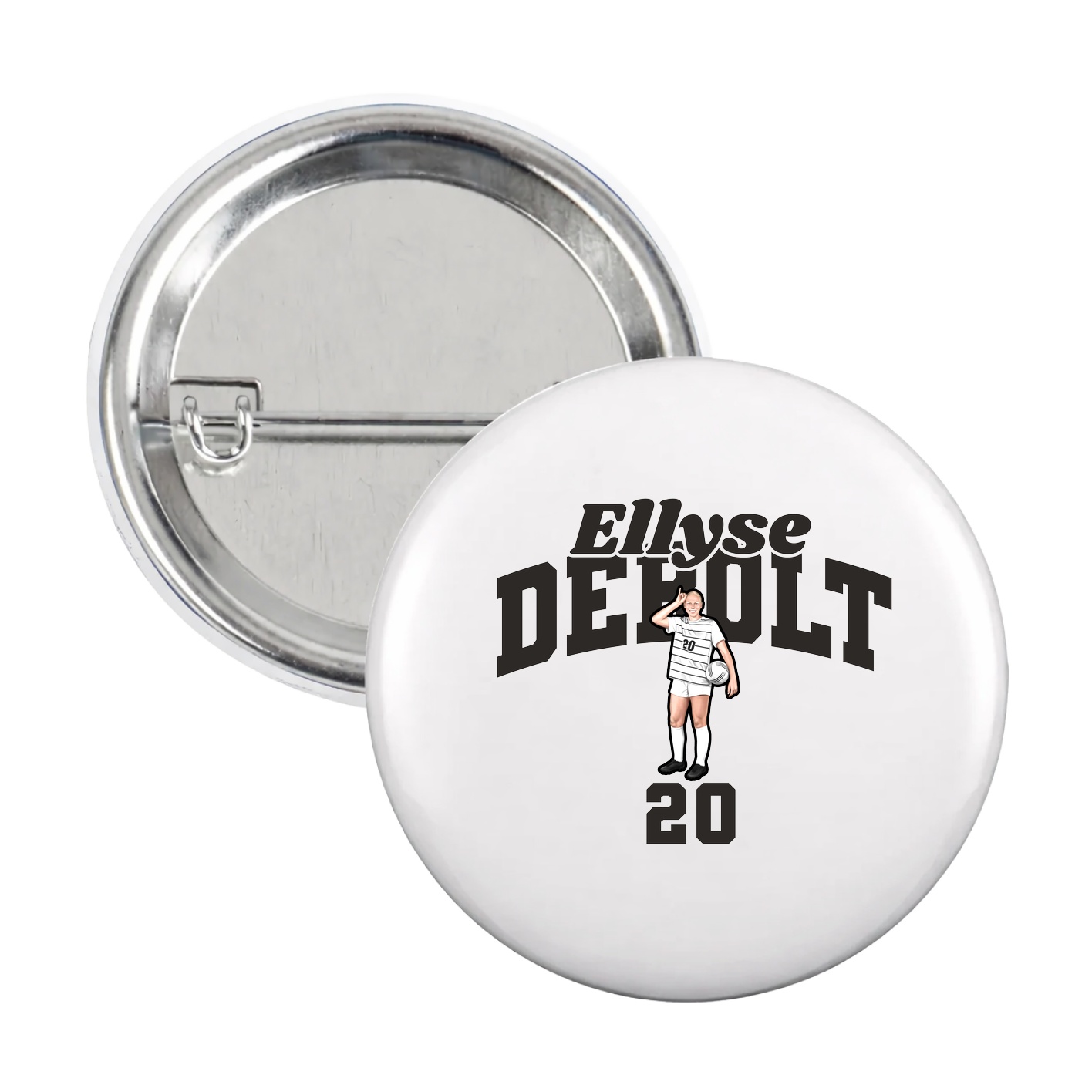 Game Day Button — Signature Arch in White