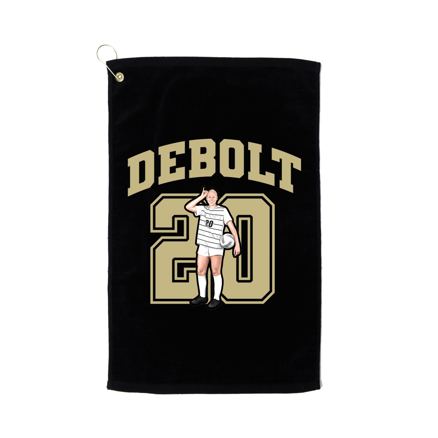 Golf Towel — Number in Black