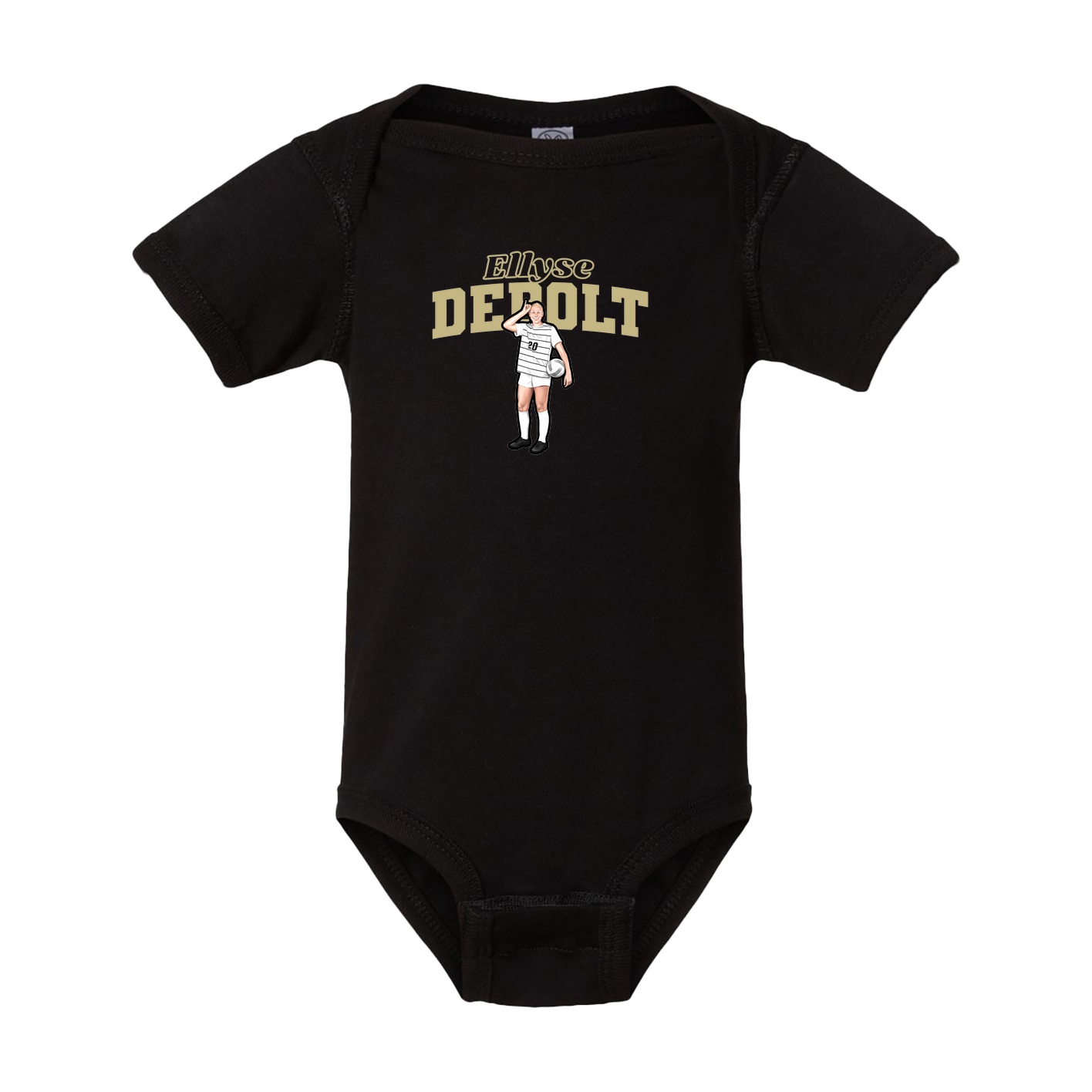Baby Onesie — Name Arch in Black