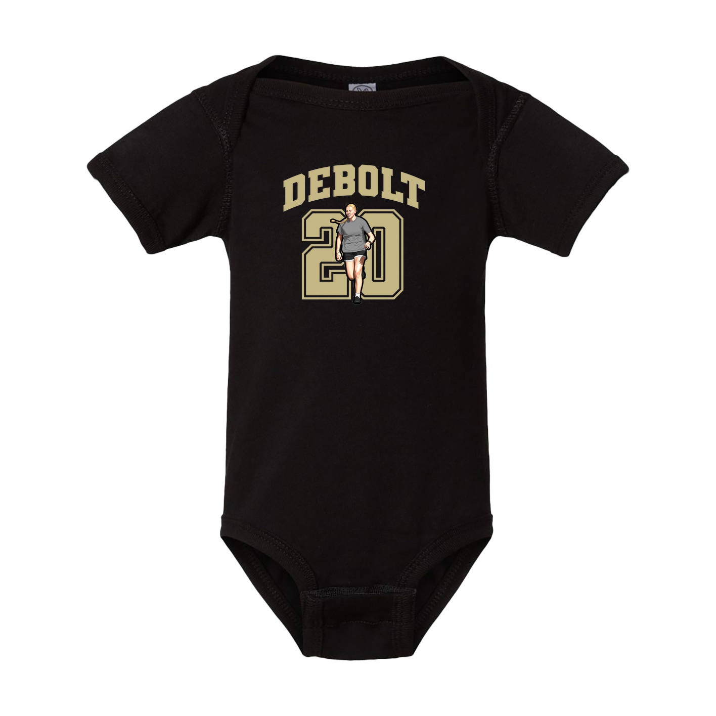 Baby Onesie — Number in Black