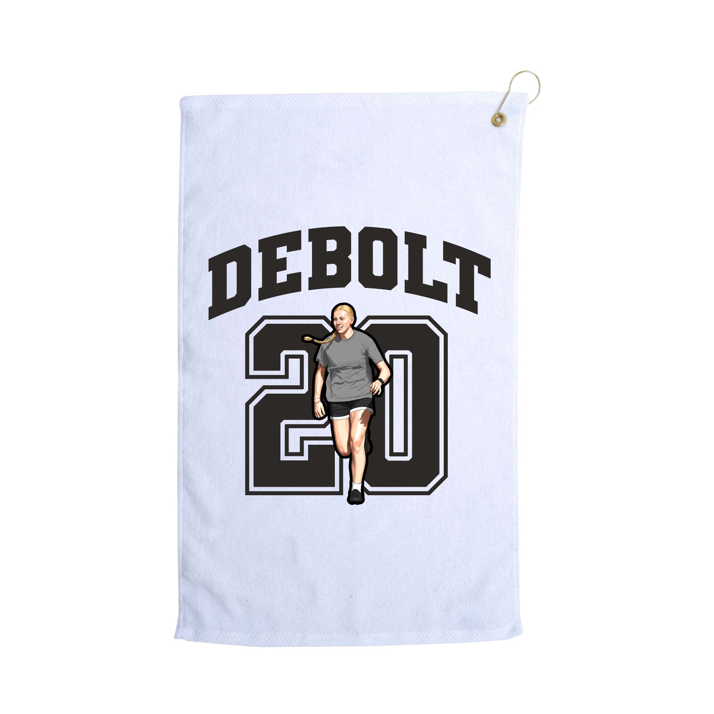 Golf Towel — Number in White