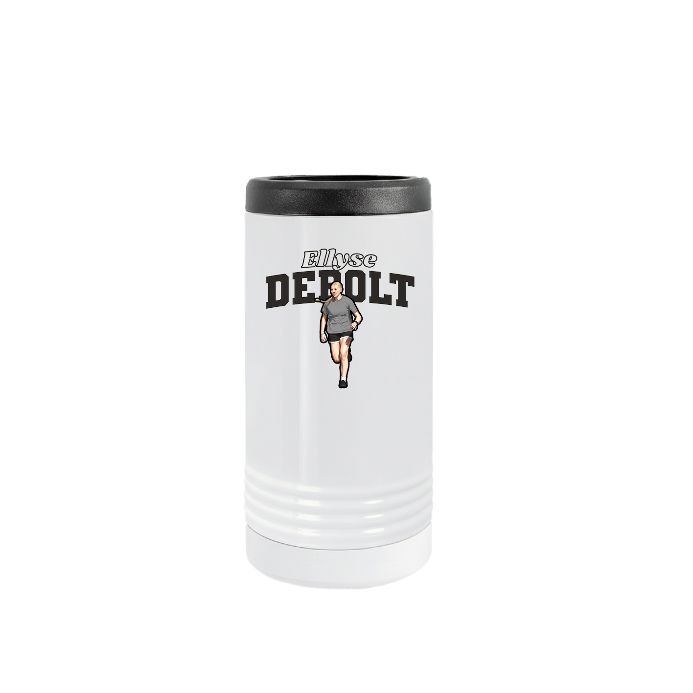 Slim Beverage Holder — Name Arch in White