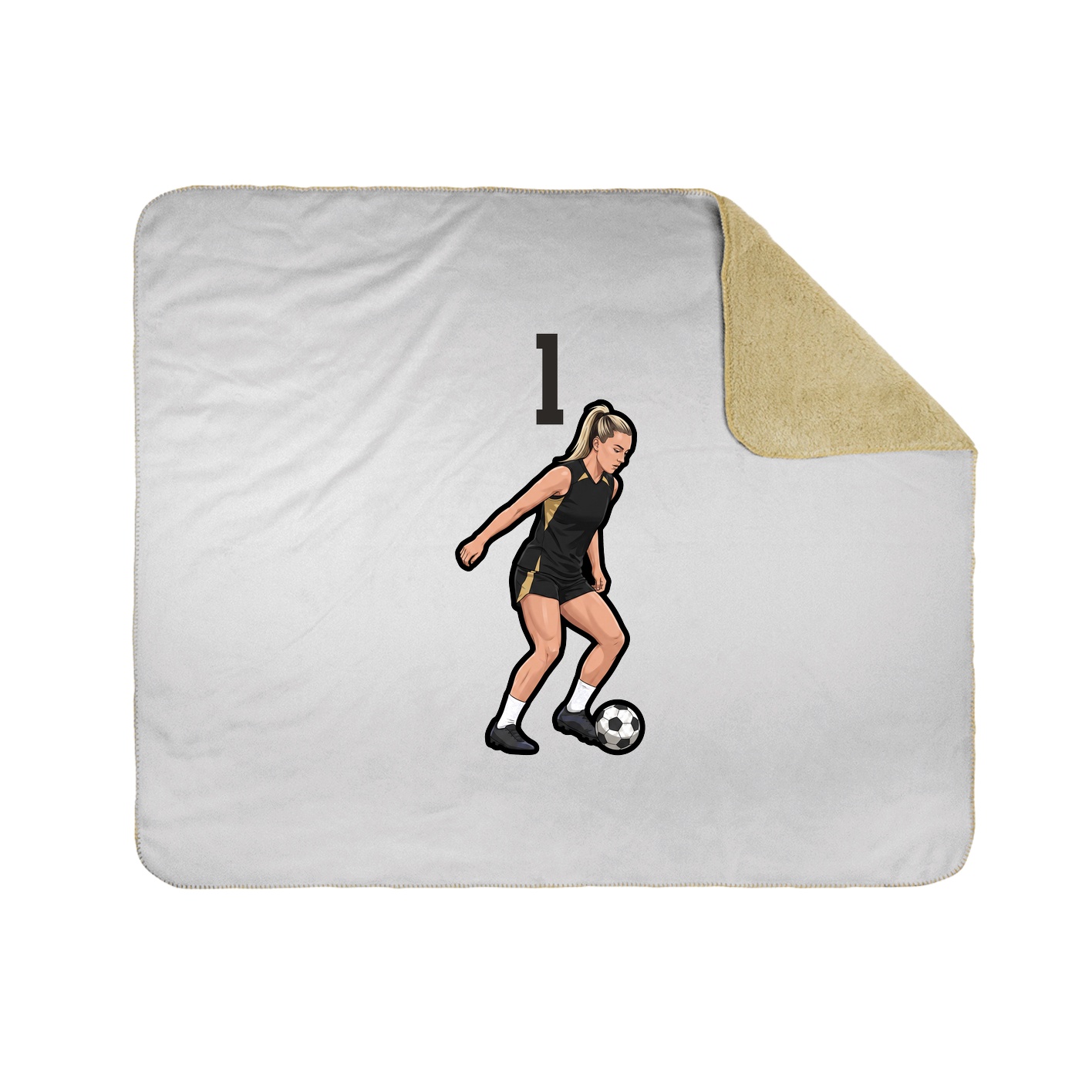 Throw Blanket — Number Top in White