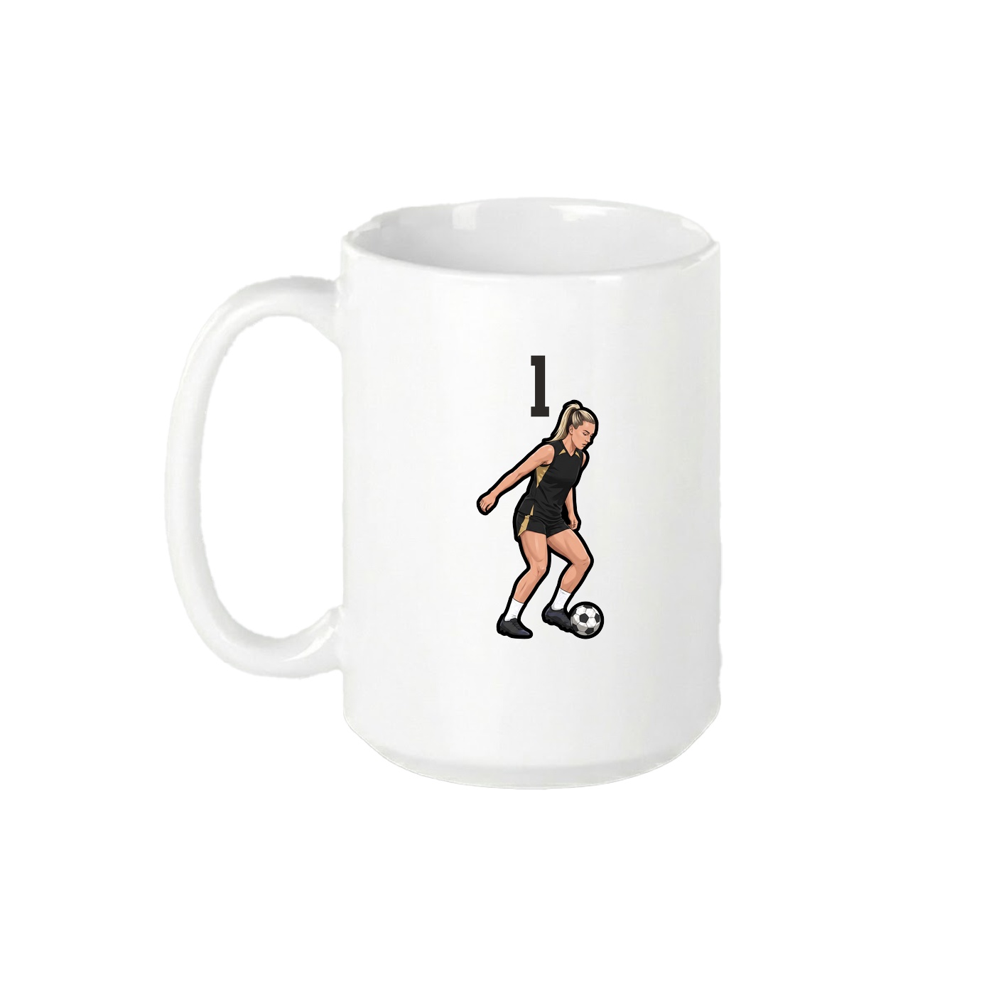 15oz Coffee Mug — Number Top in White
