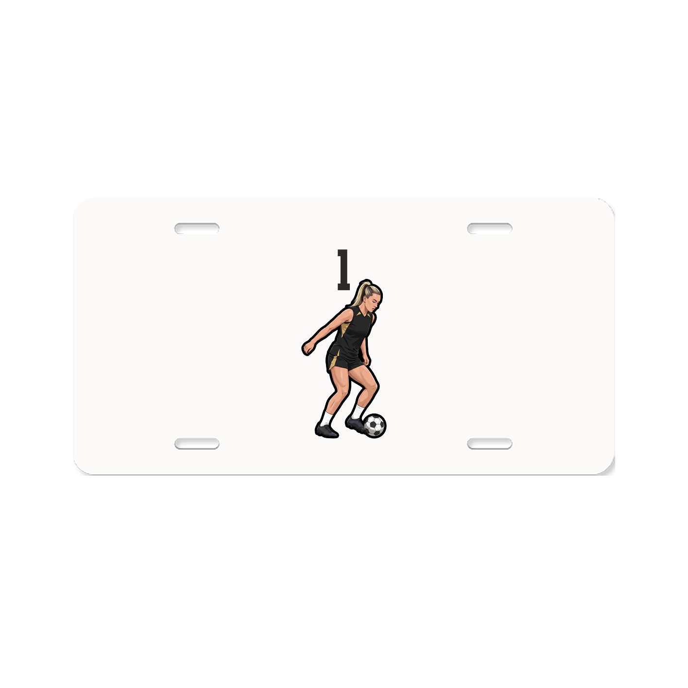 License Plate — Number Top in Classic