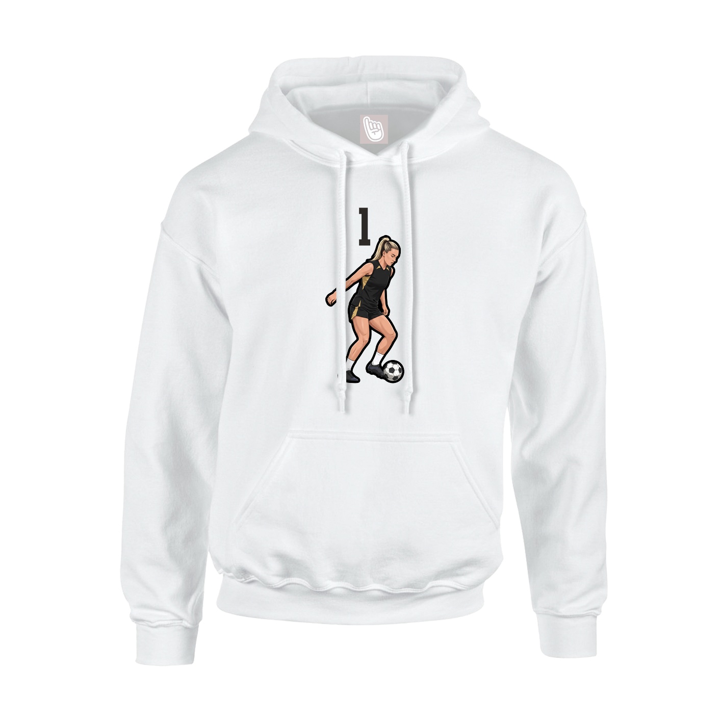 Hoodie — Number Top in White