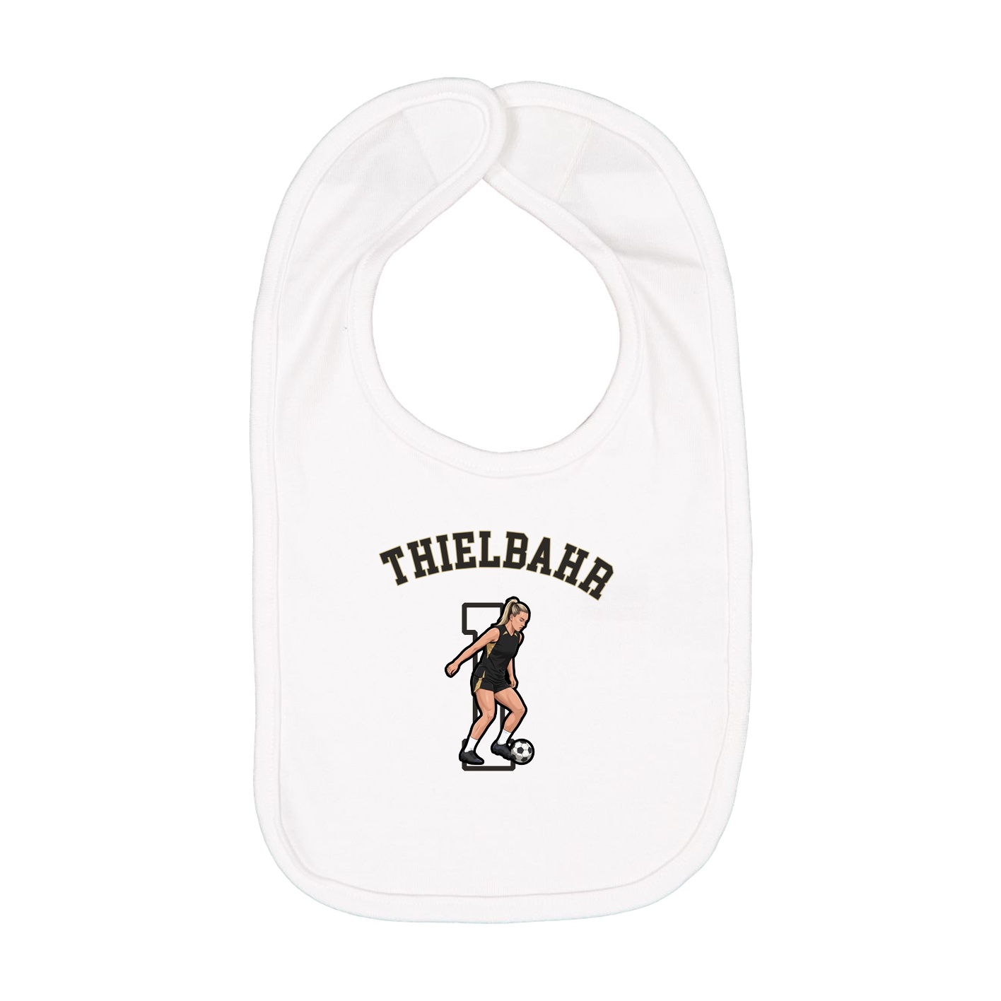 Infant Bib — Shirsey Arch in White