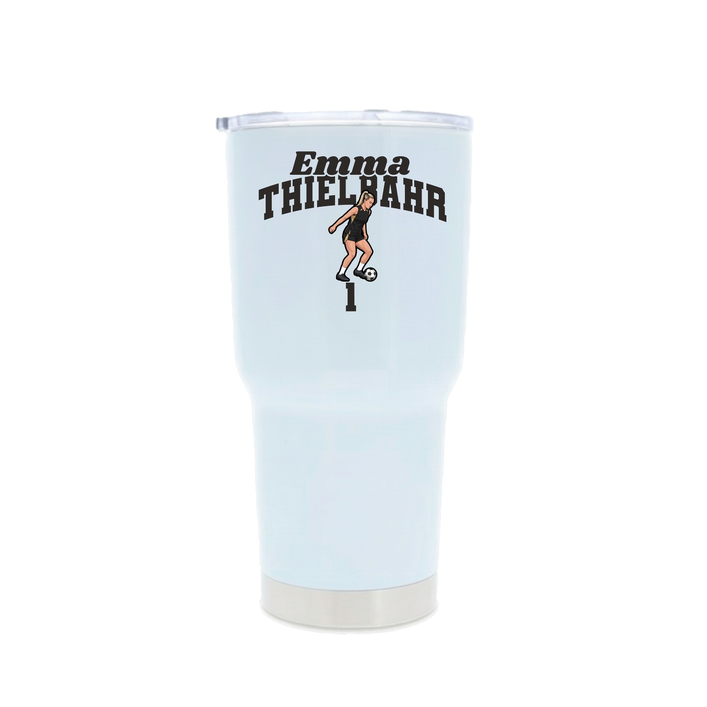 30oz Stainless Steel Tumbler — Signature Arch in White