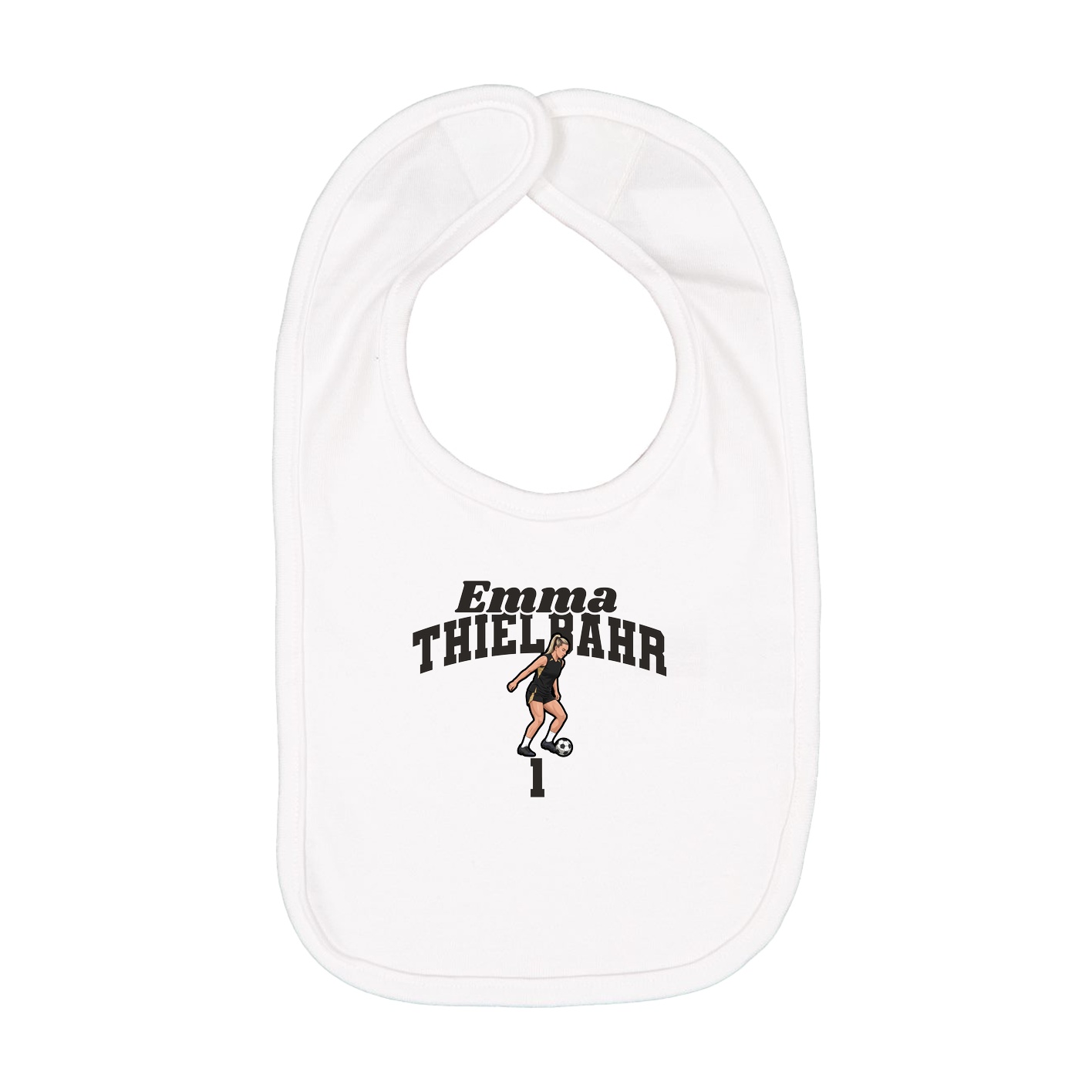 Infant Bib — Signature Arch in White
