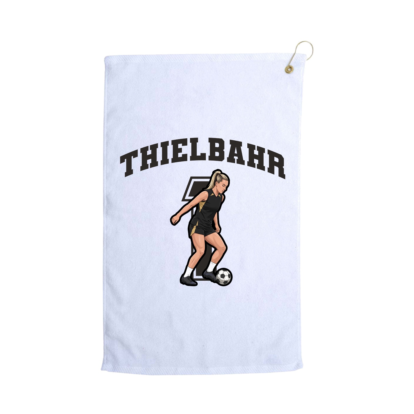 Golf Towel — Number in White