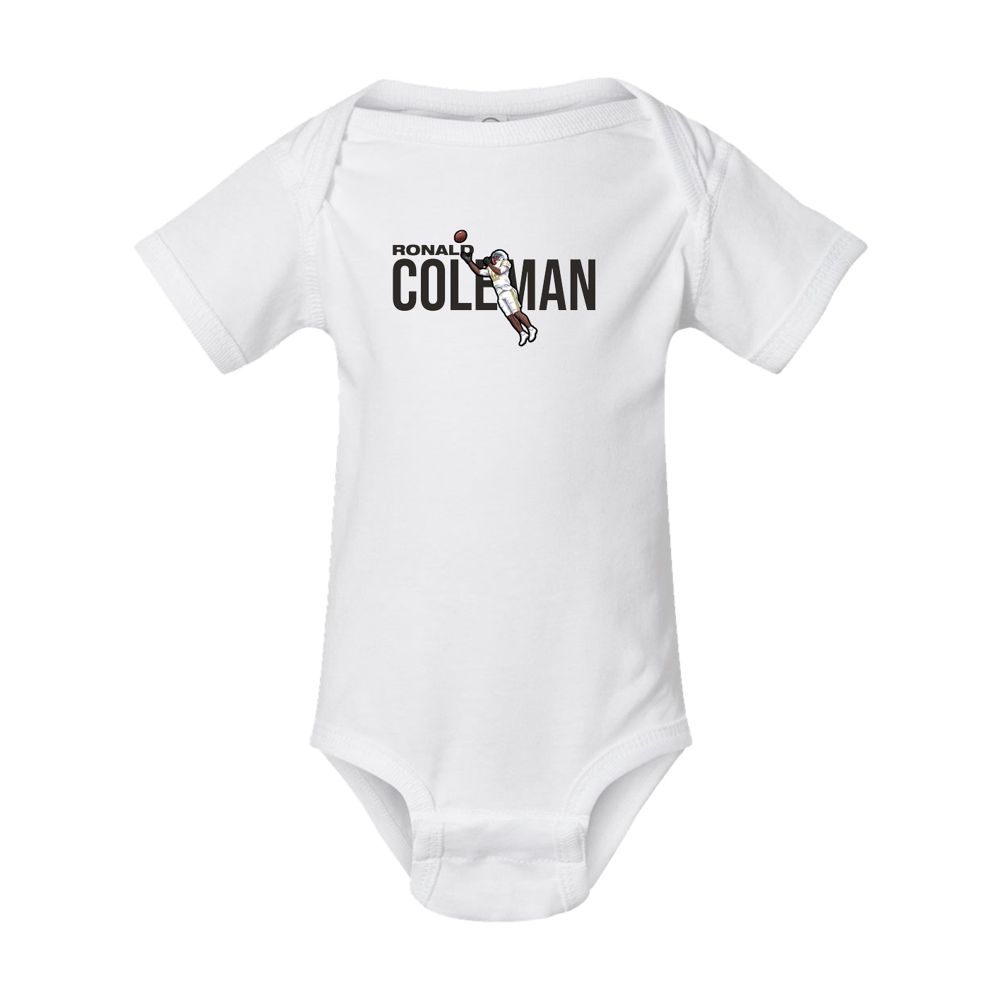Baby Onesie — Player Name in White