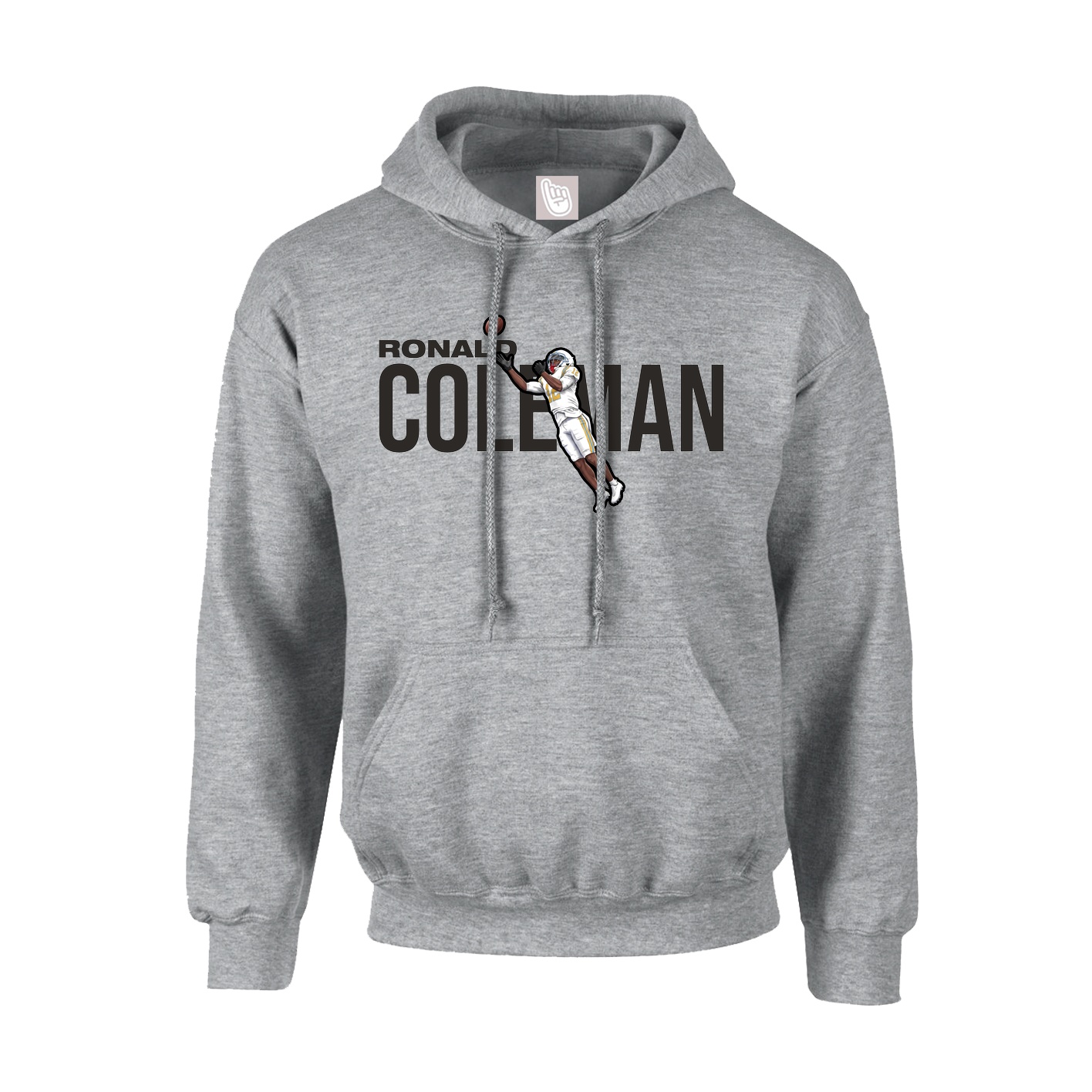 Hoodie — Player Name in Grey