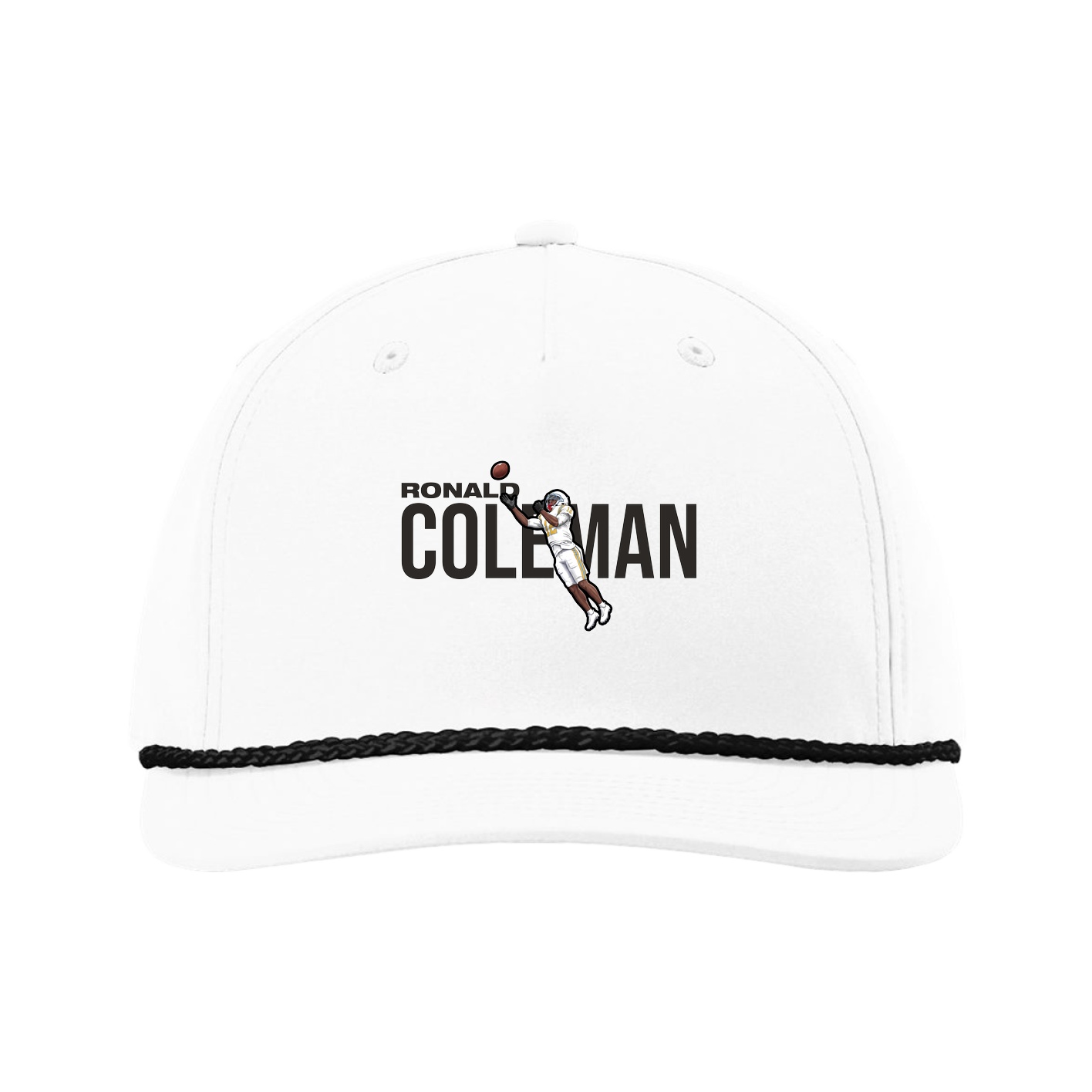 Five-Panel Classic Rope Cap — Player Name in White