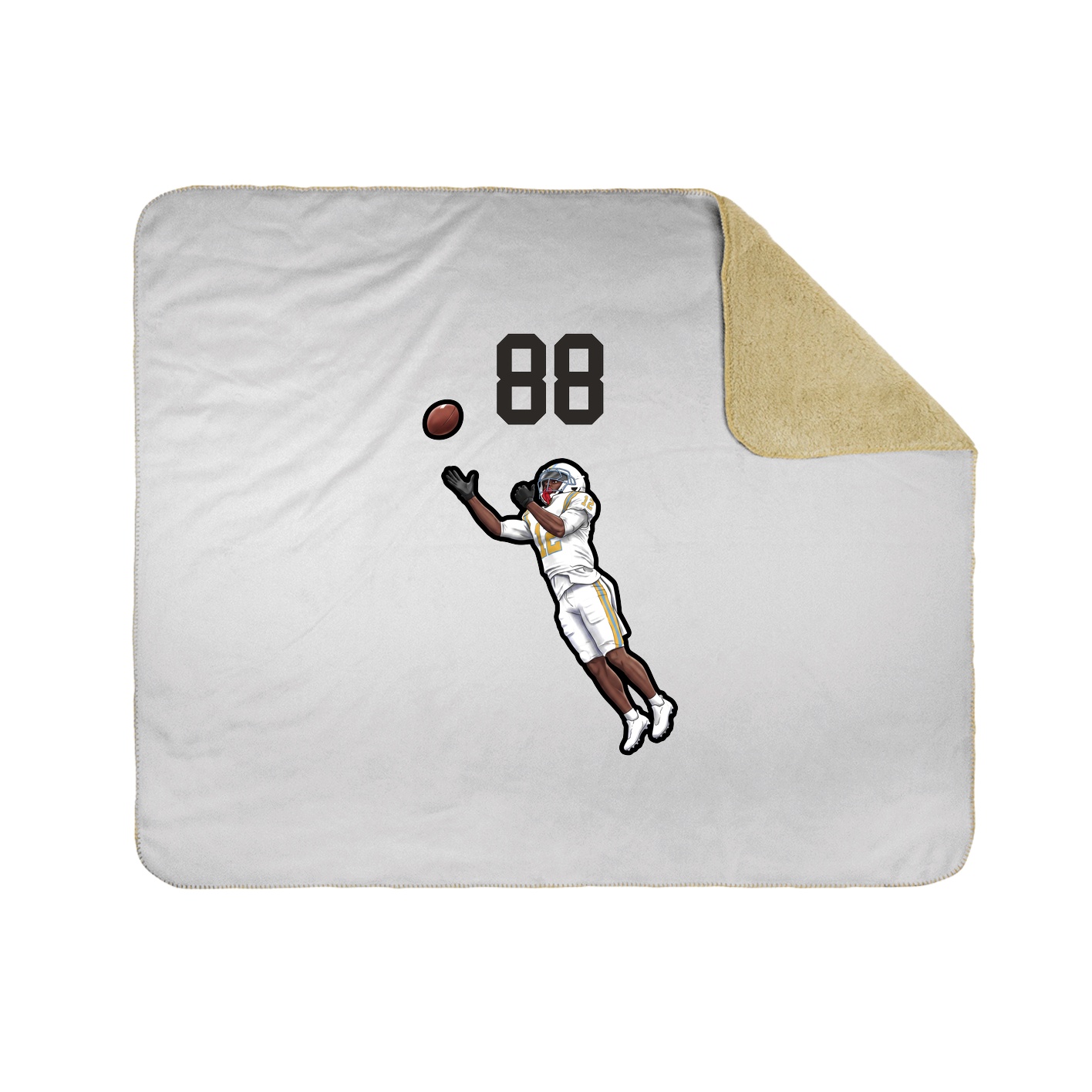 Throw Blanket — Number Top in White