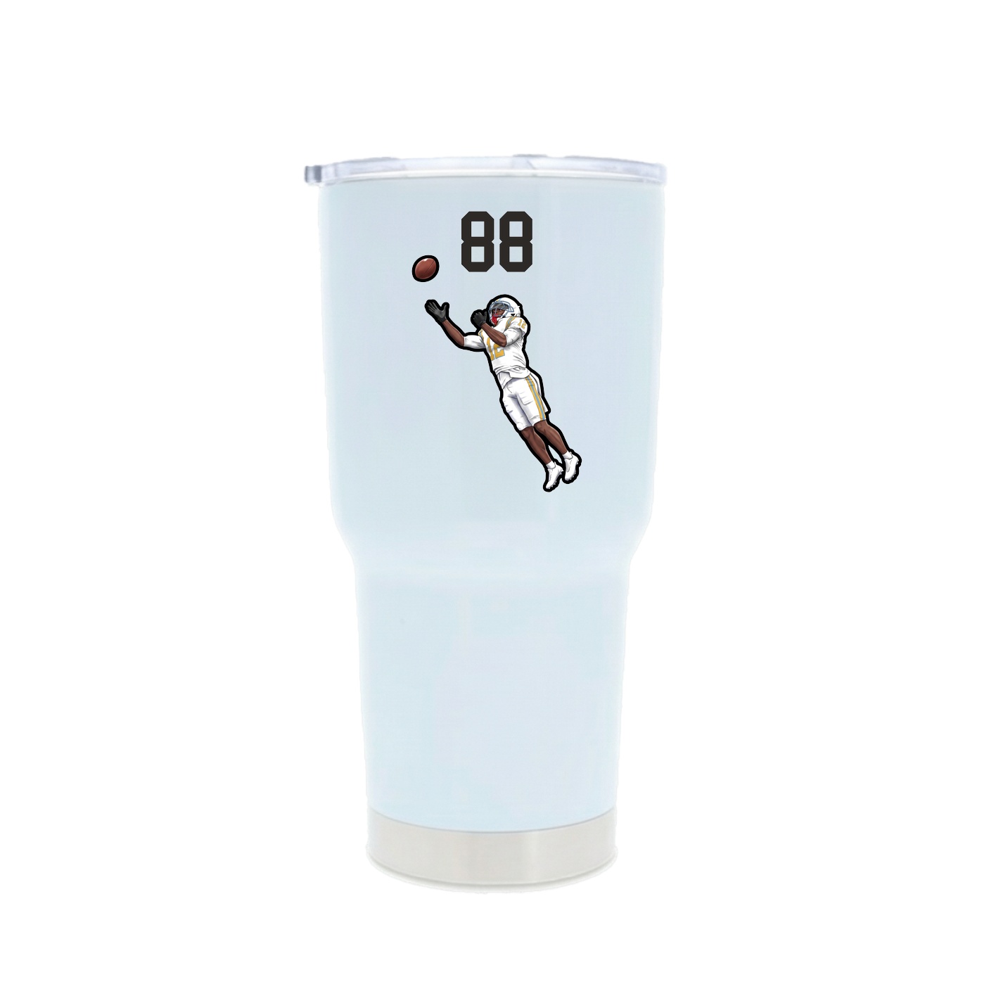30oz Stainless Steel Tumbler — Number Top in White